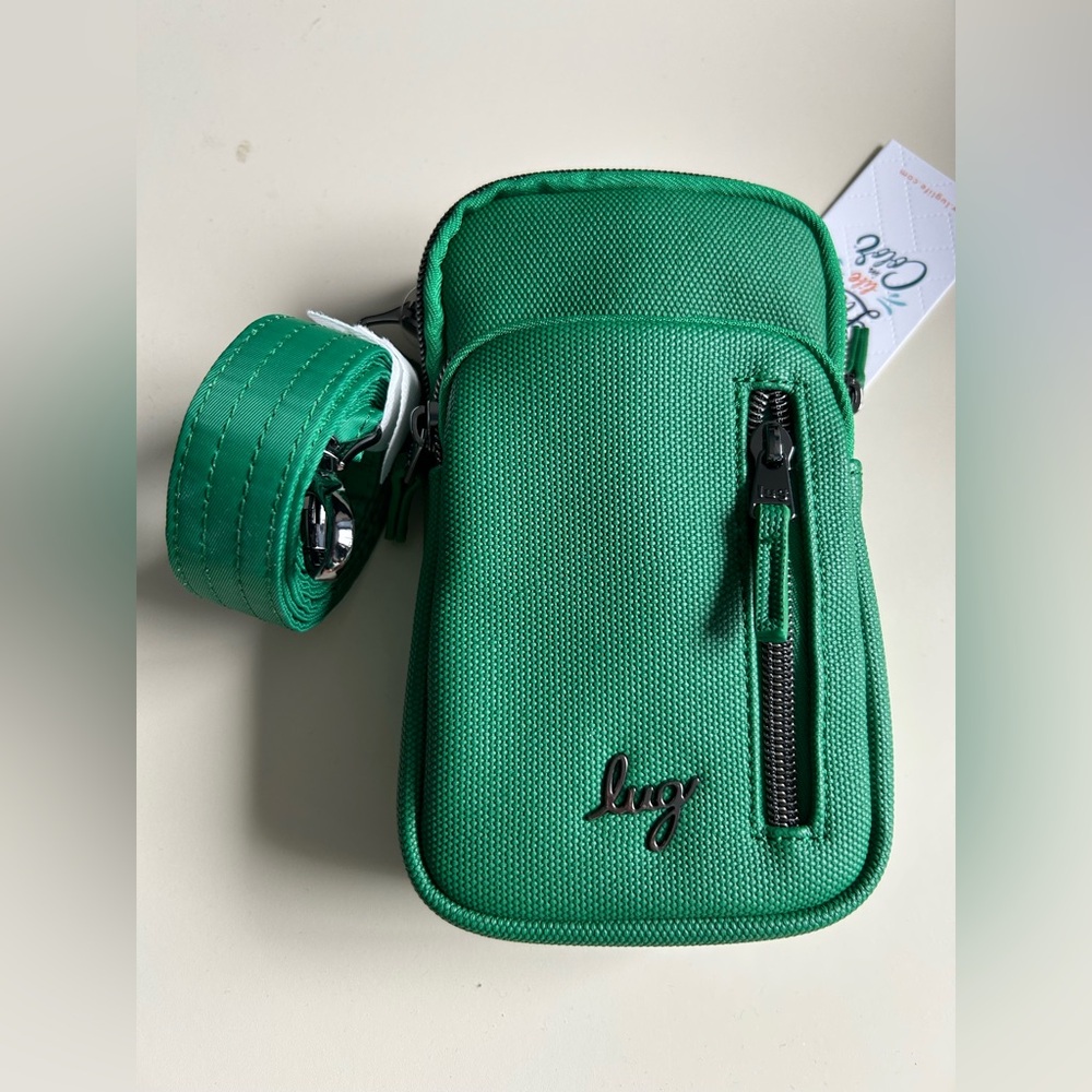 LUG MATTE LUXE PITTER PATTER CROSSBODY EMERALD GREEN NWT